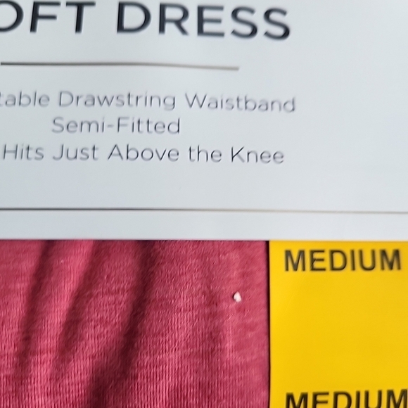 Ladies' M Rose Heather Pink Favorite Tank Dress Soft Member's Mark Drawstring - Picture 3 of 7